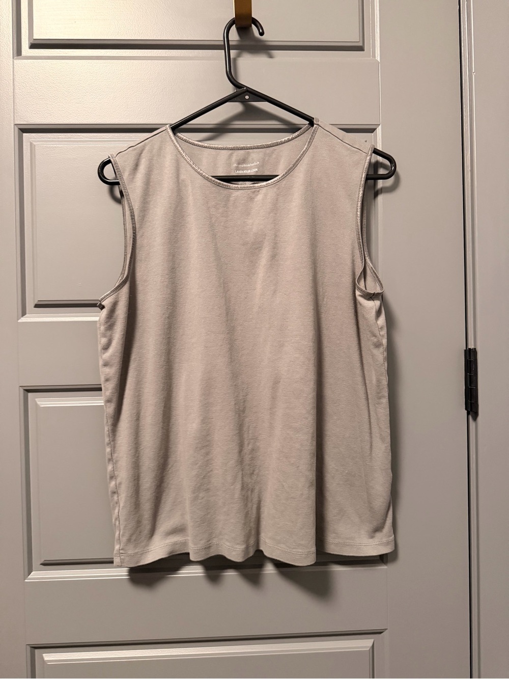 Christopher & Banks Women's Sleeveless Gray Layering Top XL